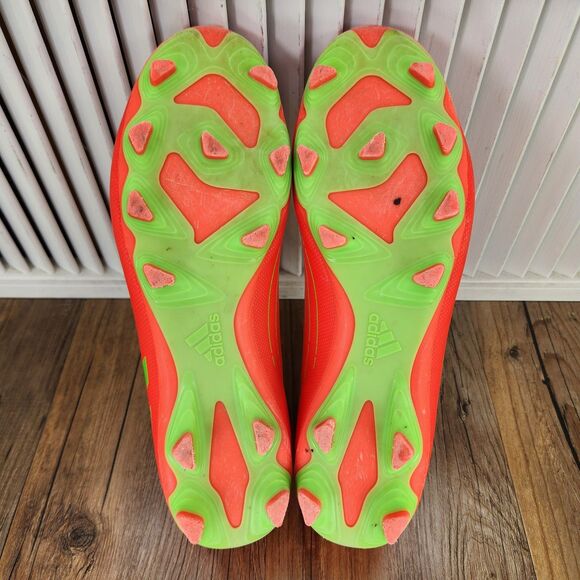 Adidas Predator Edge.4 FG Men's 12 Solar Red Green Athletic Soccer Cleats GW0992 - Picture 7 of 9
